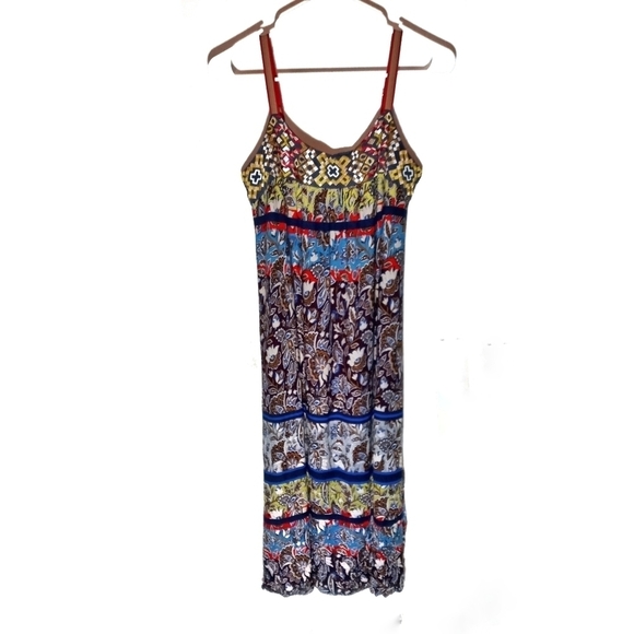 Anthropologie One September Retro Bohemian Dress - Picture 1 of 10
